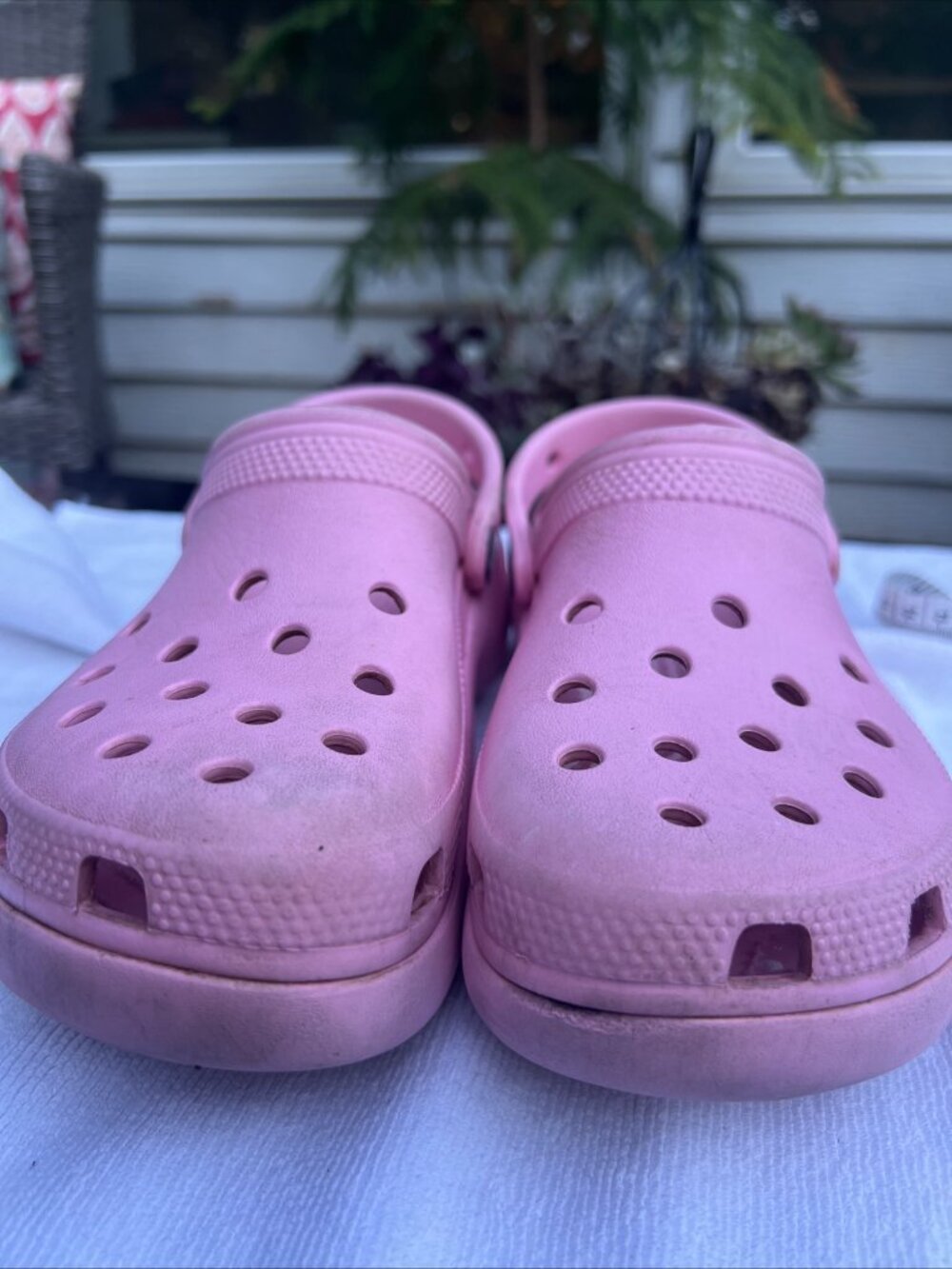 Crocs platform sandals pink womens 6